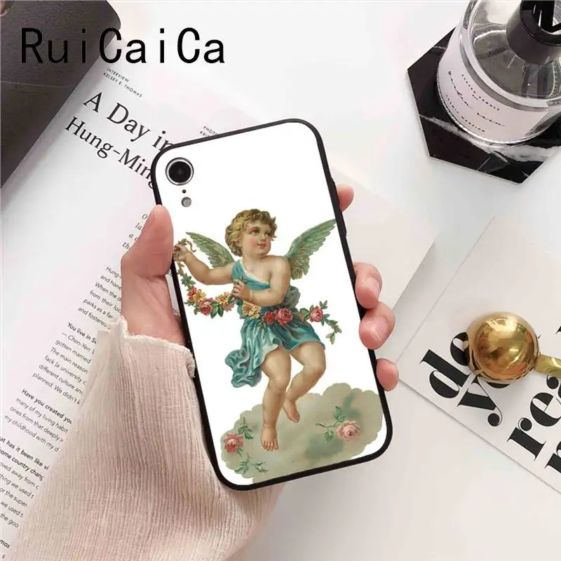 Ruicaica Renaissance angels Art Pattern Мягкий чехол для телефона из ТПУ iPhone X XS MAX 6 6S 7 7plus 8 8Plus 5 5S XR |