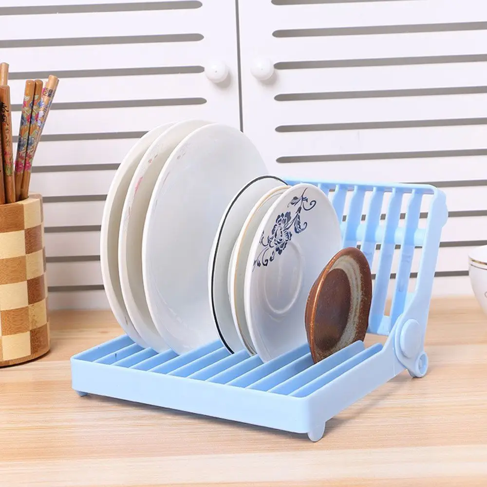 

Кухонное складное блюдо сушилка для тарелок Органайзер дренажный пластиковый держатель для хранения простые и практичные кухонные аксесс...