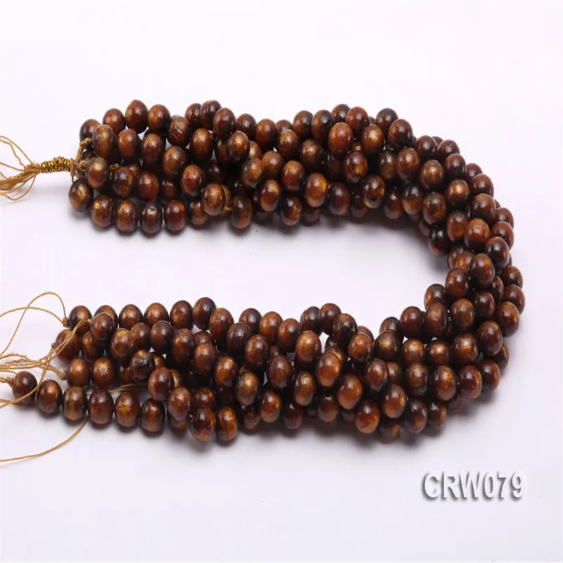 

JYX Wholesale 9.5-10mm Round Golden Coral Beads Loose String 16inch For hand DIY necklace jewelry