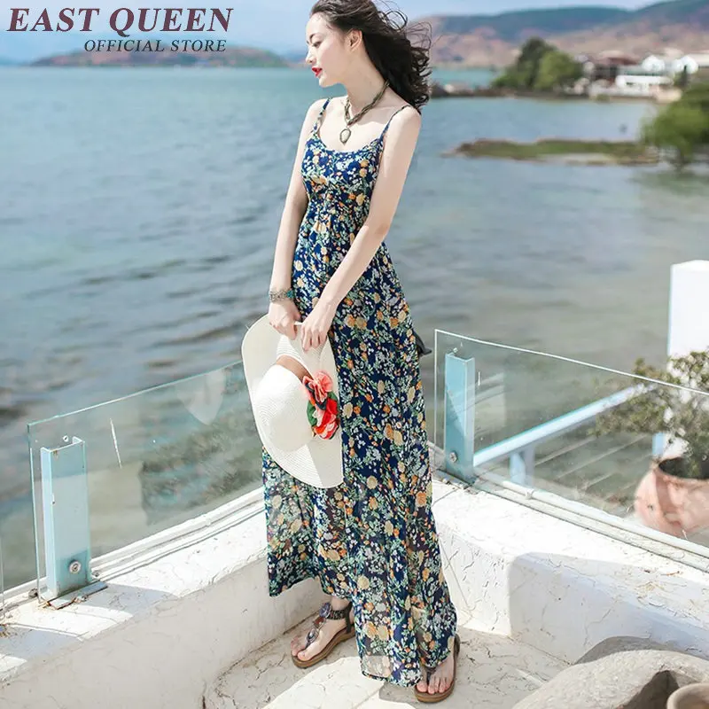 Женский летний сарафан длинное платье в стиле бохо пикантное хиппи элегантное