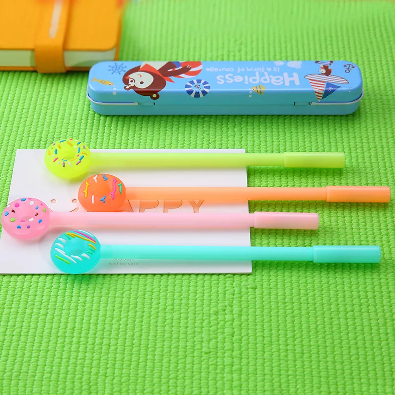 Корейские милые кавайные пончики гелевые каваи конфетного цвета канцелярские