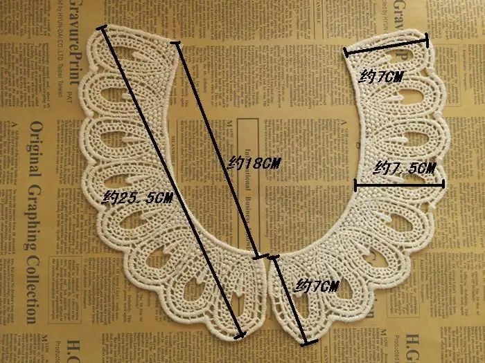 Ошейник-воротник ложный, оптовая продажа, бежевое кружево, юбки и футболки на весну и осень, аксессуары для кукол и самодельной одежды.