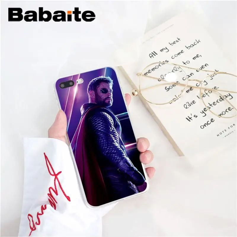 Babaite Chris Hemsworth Мстители Тор ТПУ черный чехол для телефона чехол для iPhone 6S 6plus 7plus 8 8Plus X Xs MAX 5 5S XR 10