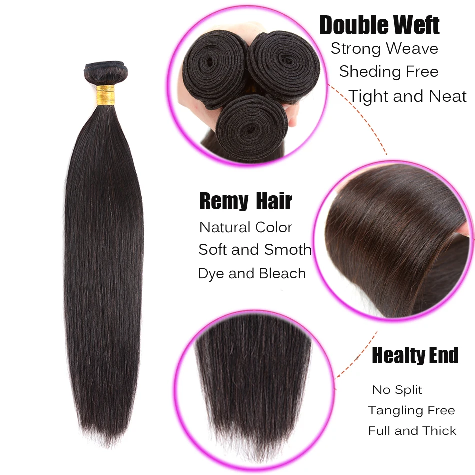 SHENLONG бразильский пучки волос плетение прямые волосы Remy натуральные расширение