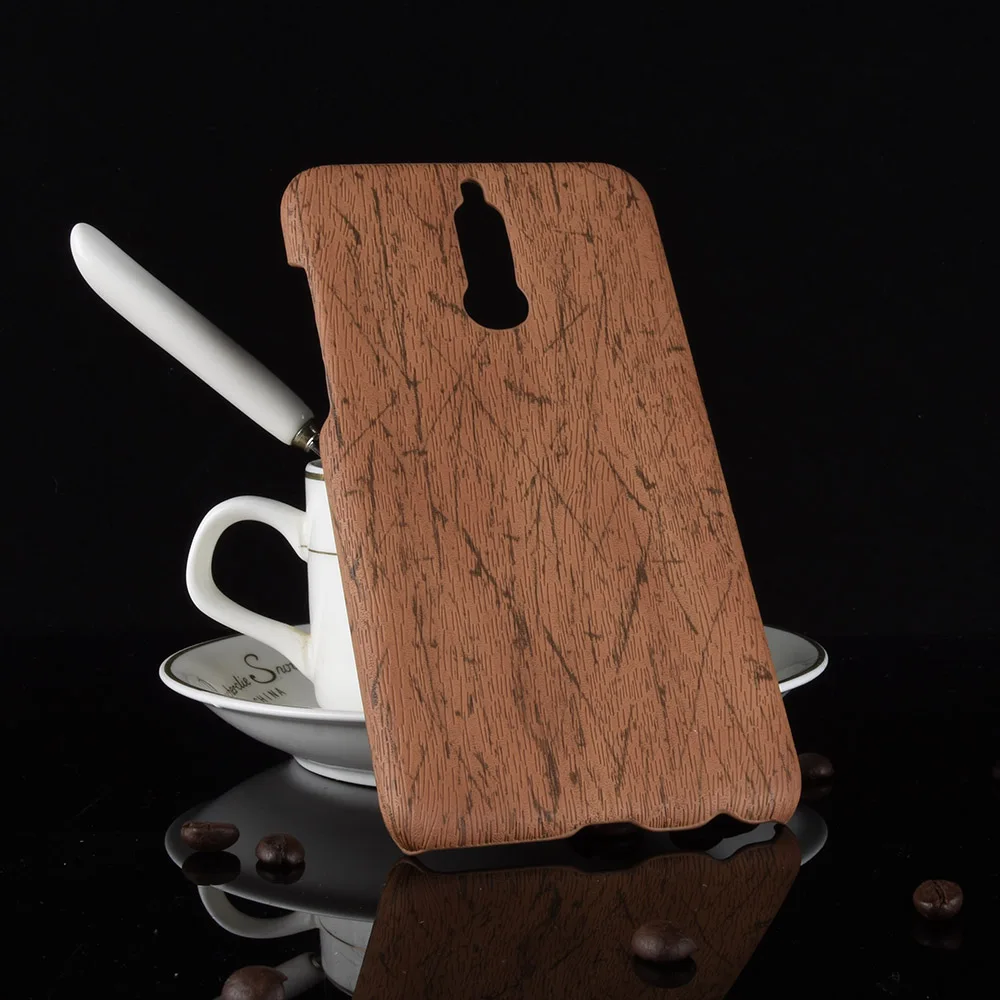For Huawei Mate 10 Lite Case Hard PC+PU Leather Retro wood grain Phone Nova 2i Cover Wood Honor 9i |
