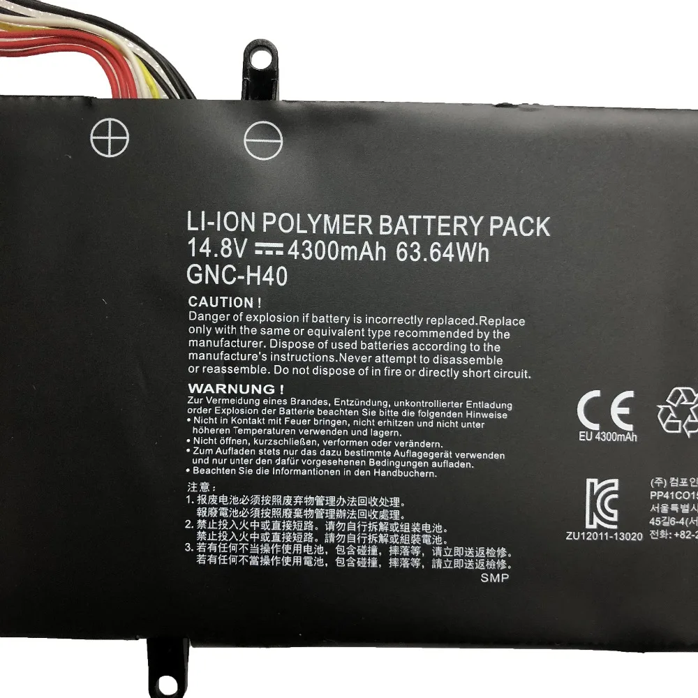 14.8V 63.64Wh 4300mAh GNC-H40 Original GNC-h40 Laptop Battery For GIGABYTE | Batteries