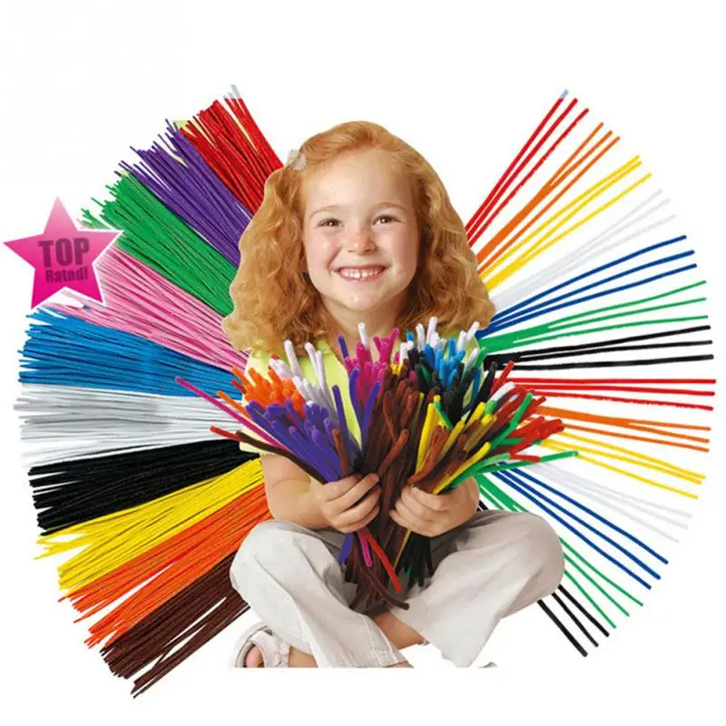 

DIY Handmade Crafts Toys Chenille Kids Toy Educational Crafts Chenille Stems Kids Colorful Cure-Pipe Colorful Pipe Cleaner