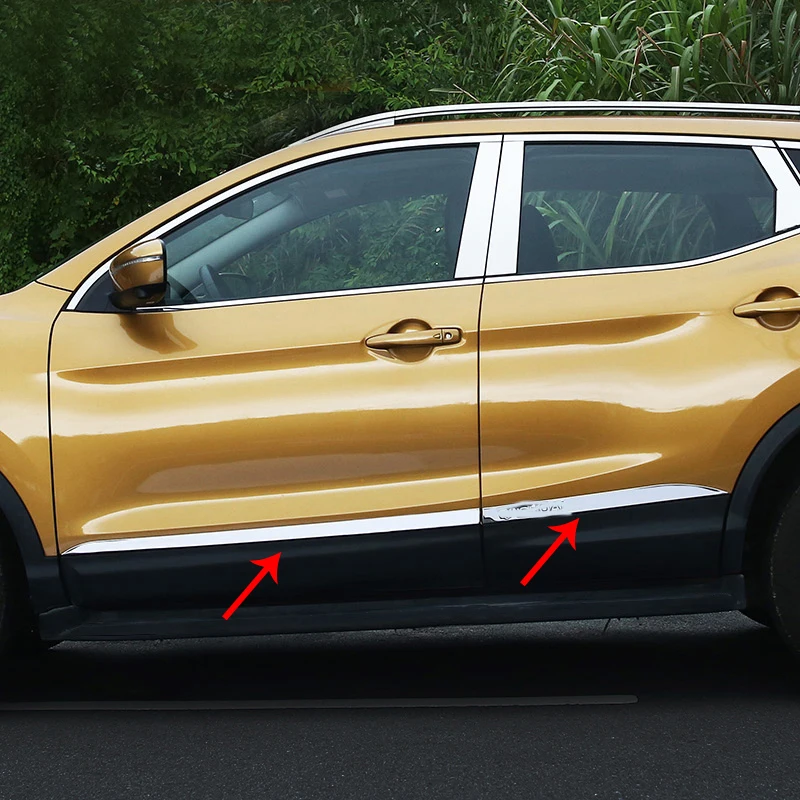

Декоративная лента из нержавеющей стали для Nissan Qashqai 2016-2017, 4 шт.