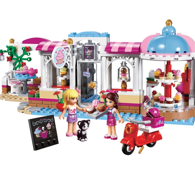 444 шт. Legoings Друзья серии кекс кафе строительные Конструкторы набор Детские