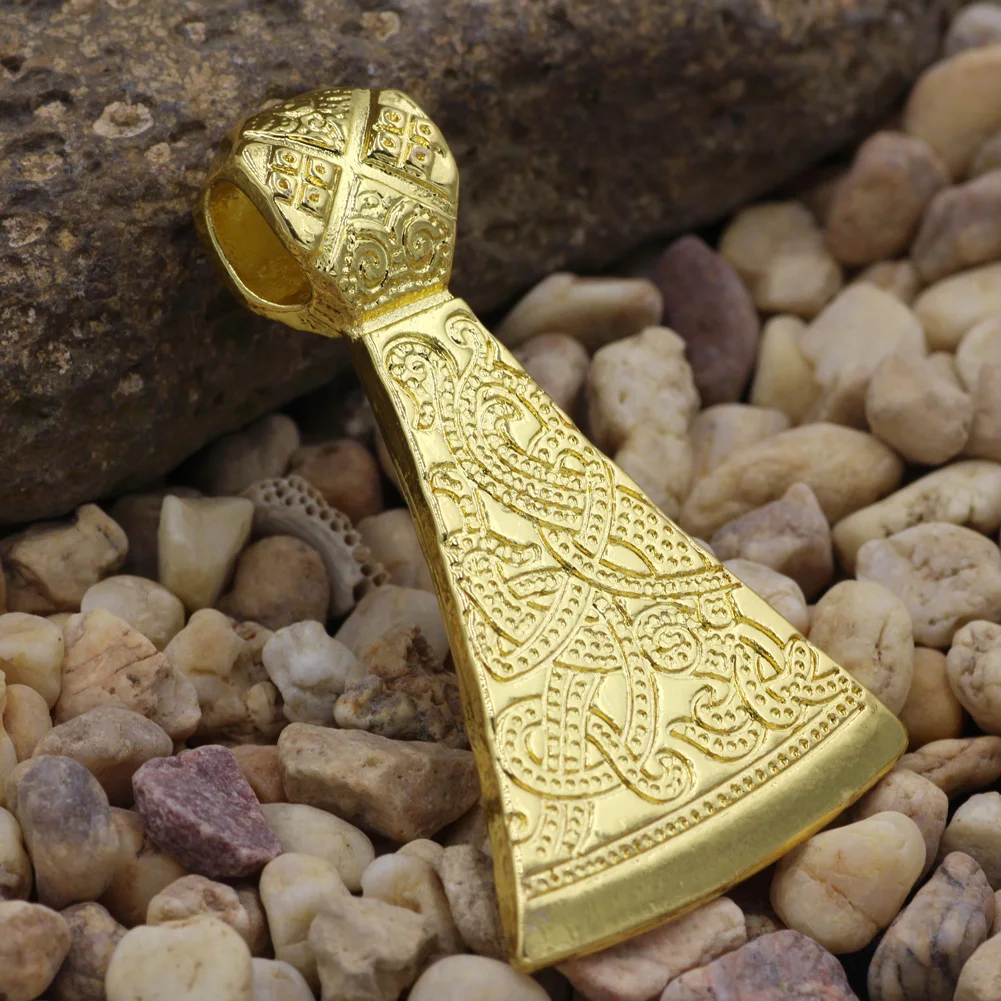 Мужская подвеска с гравировкой Викинги узлом и топором Thor Hammer Mjolnir Norse | Украшения