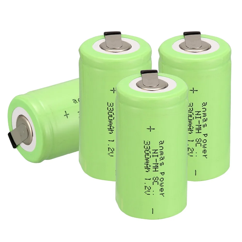 4 шт. Anmas Power 1 2 V 3300MA Ni MH SC аккумуляторы перезаряжаемые Sub C никель кадмиевый
