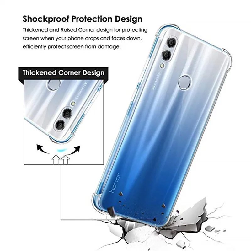 Airbags Cushion Shockproof Case For Huawei P Smart Z Y9 Y7 Y6 Prime Nova 5T 5 5i 4 3i 3 2 Plus Pro 2019 Protection TPU Cover |