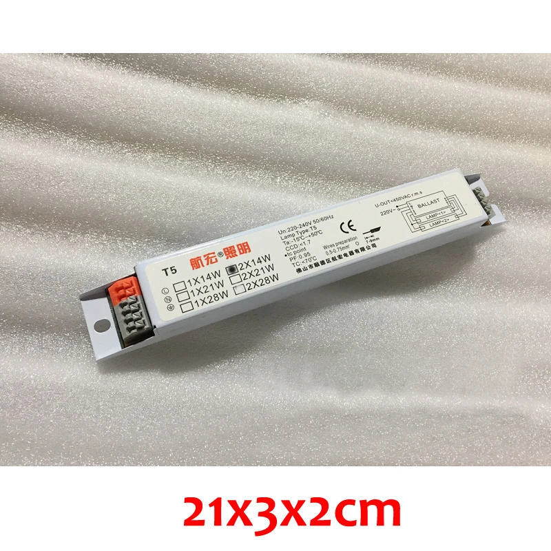 Флуоресцентная лампа и неоновая 220 240 В переменного тока 14 Вт T5 два выхода