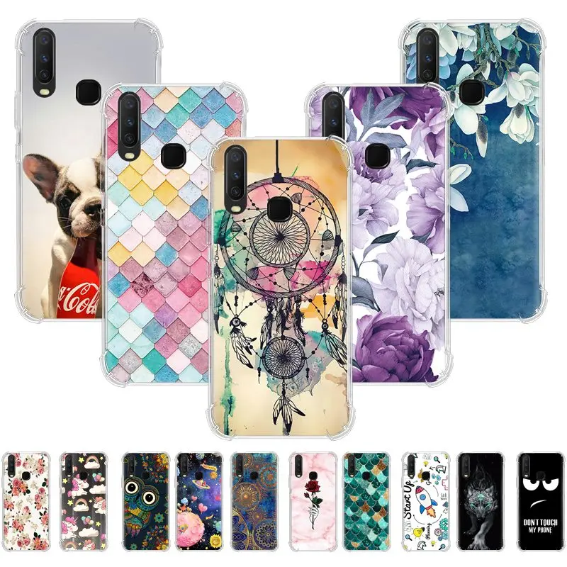 Shockproof Phone Case For Vivo Y17 / Y3 Y15 Y12 Art Painted Cute Cartoon TPU Silicone Soft |