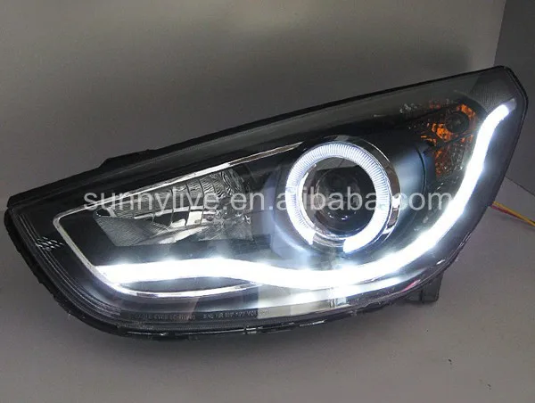 Налобный фонарь Tucson IX35 для HYUNDAI V1|angel eyes|ix35 ledled angel eyes |