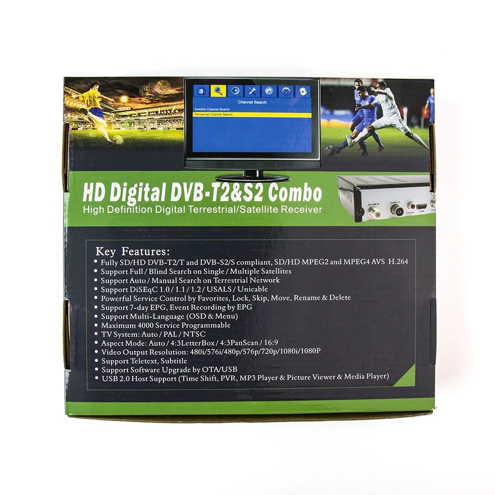 DVB T2 ТВ ресивер H.264 1080P HD MPEG 4 USB цифровой спутниковый тюнер S2 поддержка Bisskey для