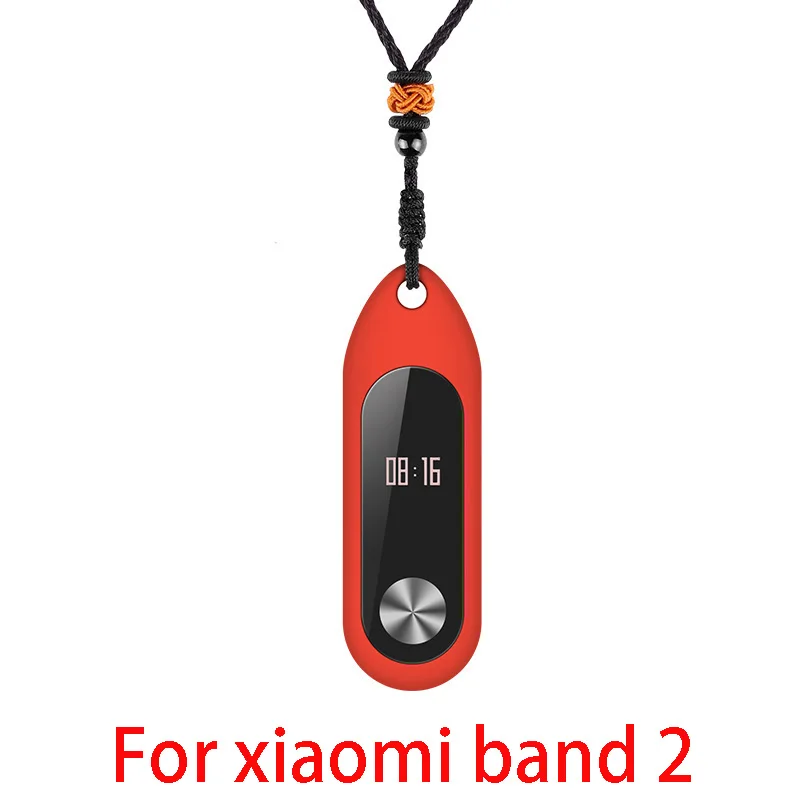mi band 2 Red Для xiaomi mi band 3/2 ремешок силиконовый чехол ожерелье украшение correa mi band 3 Подвеска mi band 2 ремешок mi band 3 Аксессуары - Цвет: mi band 2 Red