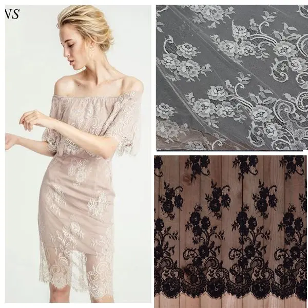 Товары высокого качества 150 см ширина мягкие кружевные ресницы ручная работа