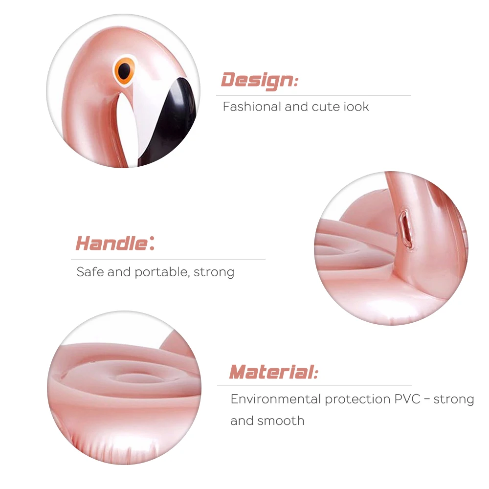 DMAR 150 см 59 дюймов надувной фламинго розовое золото гигантский бассейн поплавок игрушки Плавательный круг морской матрас пляжные Вечерние