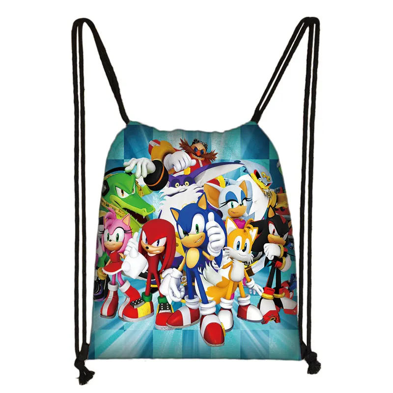 016 Игра “Марио” Sonic зубная щётка бум ежиков Мультфильм Детский рюкзак со шнурком для покупок школьной поездки вечерние сумки подарок 38*32 см - Цвет: 016