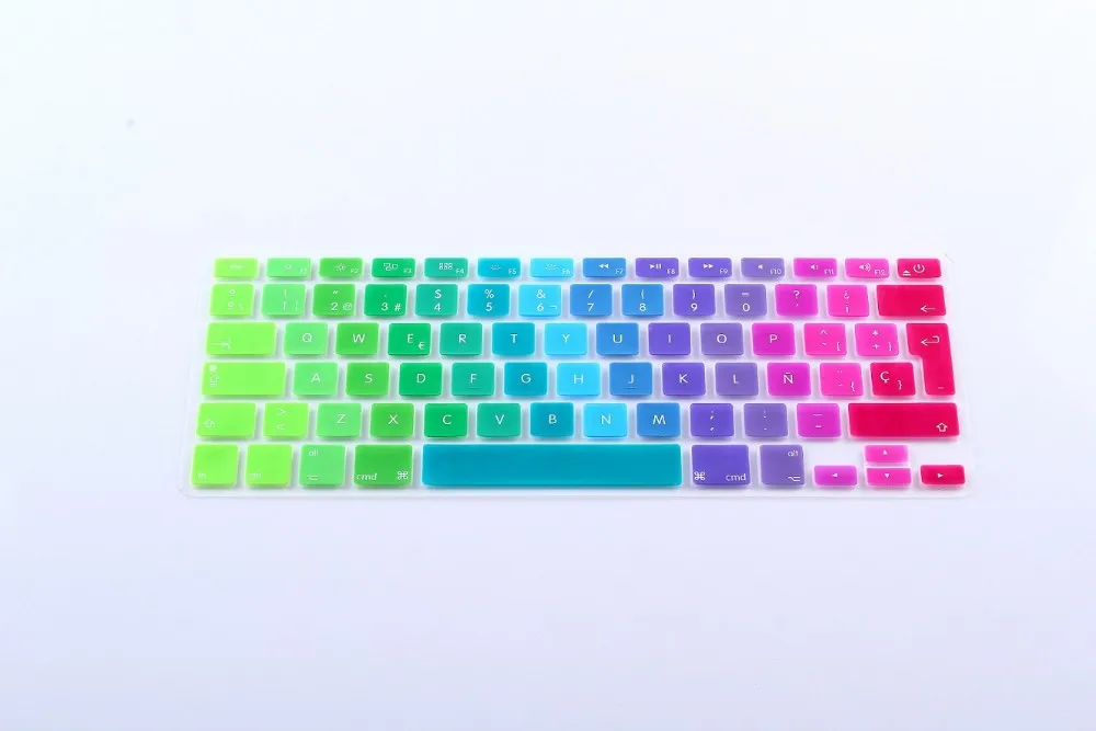 RYGOU ЕС Великобритания испанские буквы клавиатура чехол для Macbook Air Pro retina 13 15 ноутбук защитная пленка наклейки для Mac book 13"