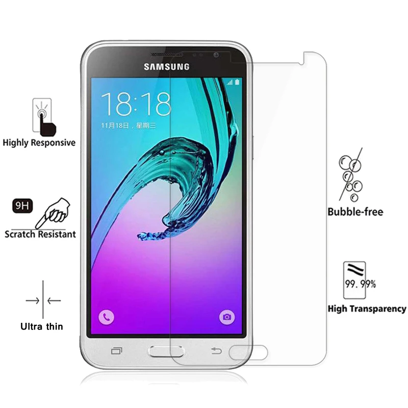 J320 9H закаленное стекло для samsung Galaxy J3(6) SM-J320F J320H Чехол Премиум Защита экрана Защитная пленка