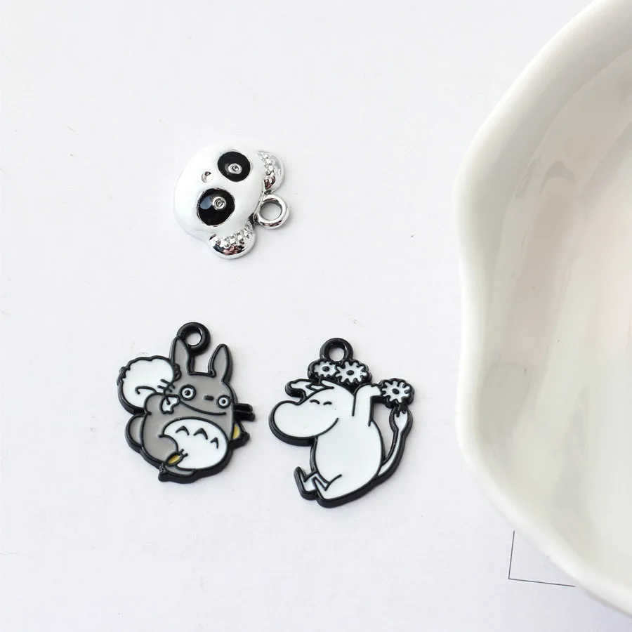 5 шт. сплав эмаль Тоторо Бегемот обувь ожерелье с подвесками на цепочке Чокер