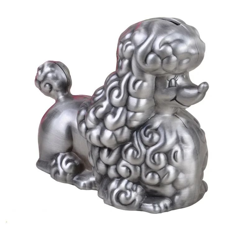

lovely dog antique tin metal piggy bank coin capsules metal cash box money jar money boxes for children kids box PB008
