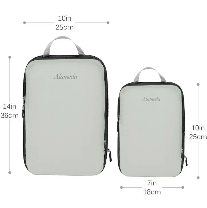 Gray-2pcs Горячий внутренний контейнер для путешествий, упаковочные органайзеры, 3 шт., компрессионные упаковочные кубики для багажа, уход за ребенком на открытом воздухе - Цвет: Gray-2pcs