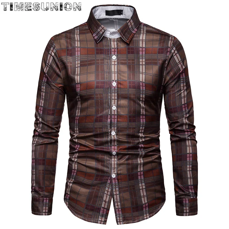 Рубашка в клетку Chemise Homme оксфордская рубашка на пуговицах повседневная