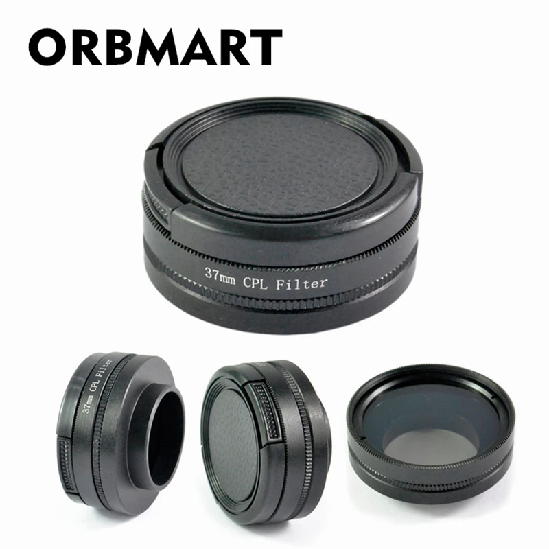 

ORBMART Optical Glass 37mm CPL Circular Polarizer Filter UV Lens Adapter Protecting Cap Rope For Gopro Hero HD 3 Digital Camera