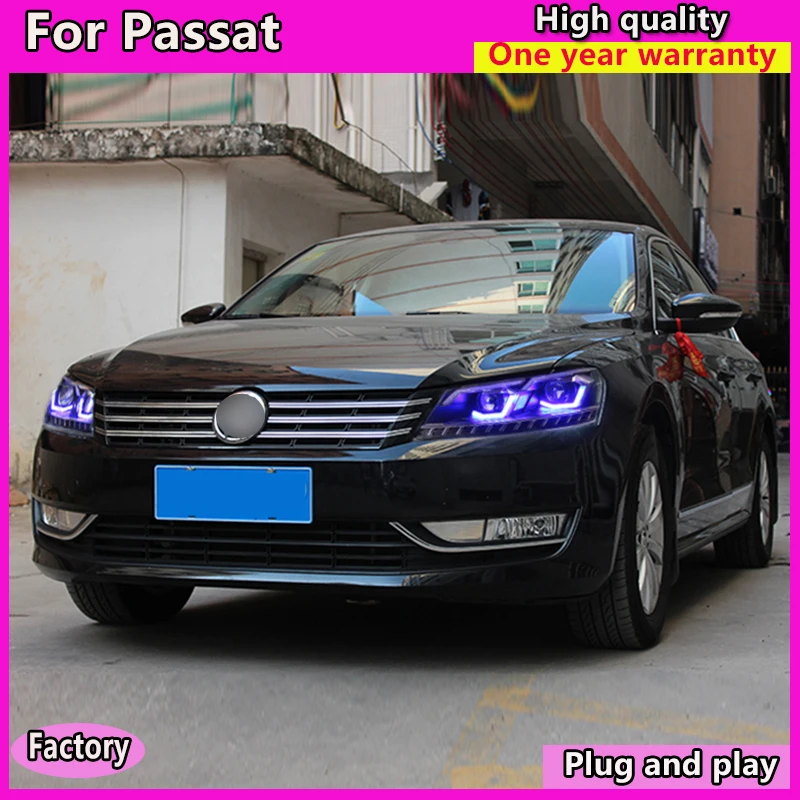 Автомобильный Стайлинг для VW Passat B7 US Verson 2012-2016 фары DRL D2H динамический сигнал