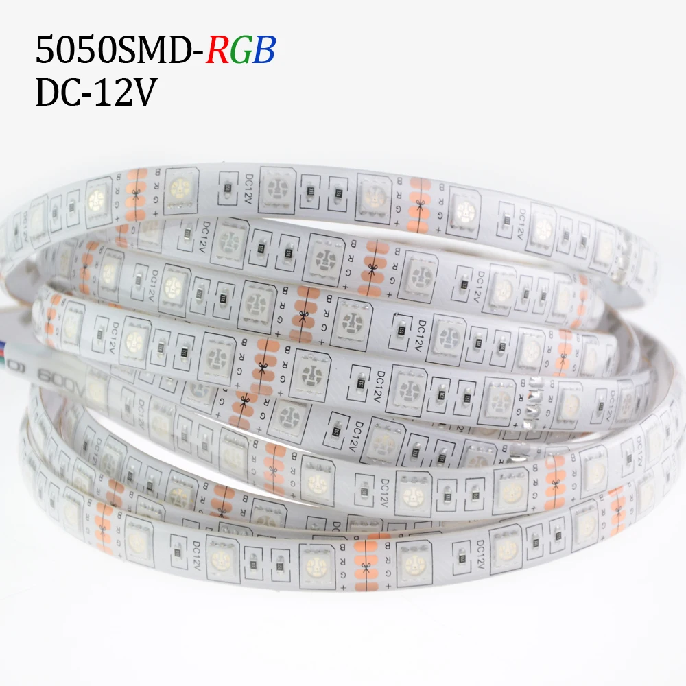 Светодиодная лента водонепроницаемая 5 м/рулон 12 в пост. Тока IP20 IP65 RGB SMD 5050 300