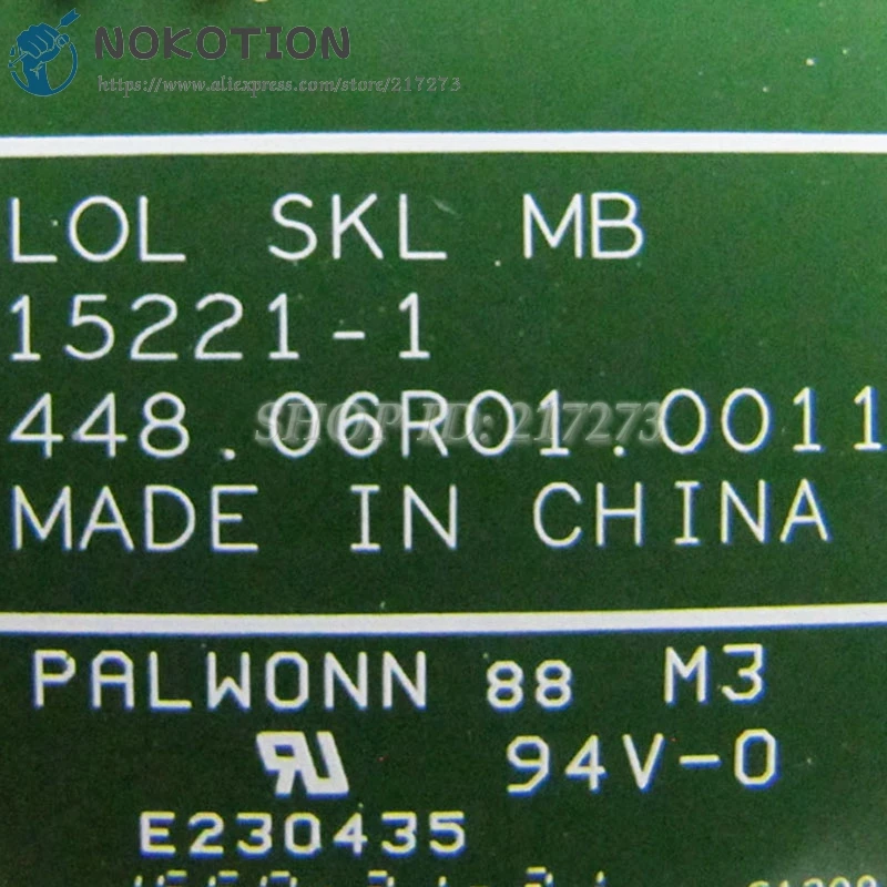 NOKOTION 448.06R01. 0011 материнская плата для Lenovo ideapad Y700 17ISK 700 ноутбука i5 6300HQ CPU GT940M