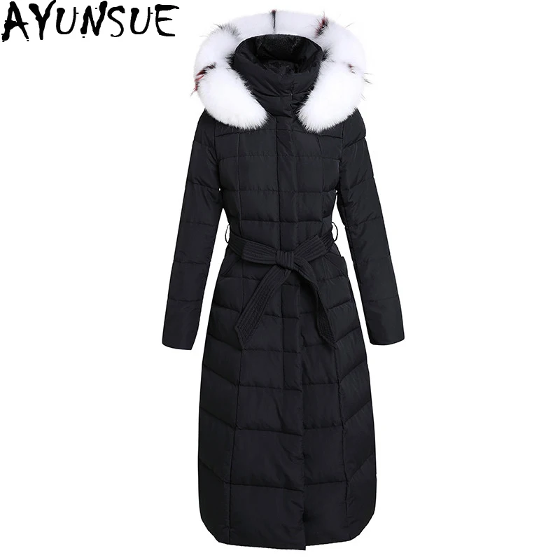 Женская длинная куртка с капюшоном черная или розовая приталенная