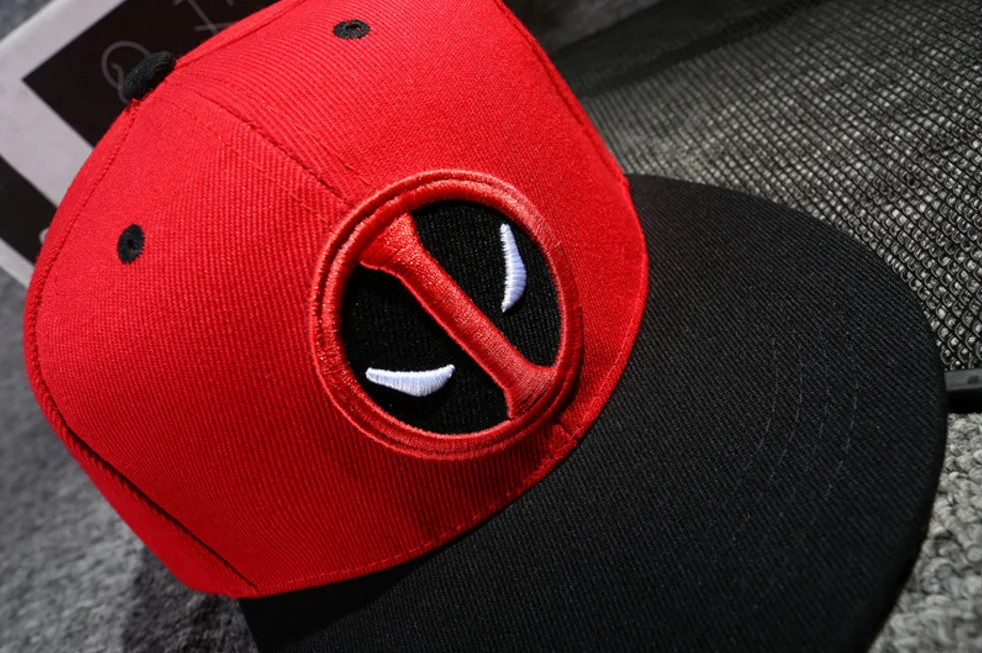 Аниме дэдпул вышивка хип-хоп Snapback шляпа хлопок Повседневная плоская бейсболка для мужчин и женщин Gorras Повседневная кость подарок на день рождения