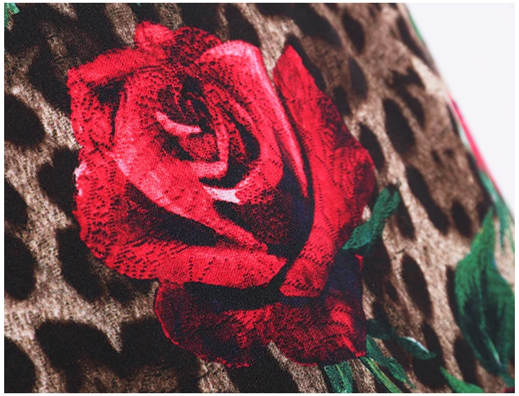 MoaaYina Леопард Роуз Floral-Print пакет ягодицы пикантная элегантная юбка высокого качества хлопковая юбка