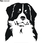 Виниловые наклейки на лобовое стекло Tri Mishki HZX933 15*17,5 см, Швейцария, Бернская Гора, стикер на машину с собакой, аксессуары наклейка на автомобиль