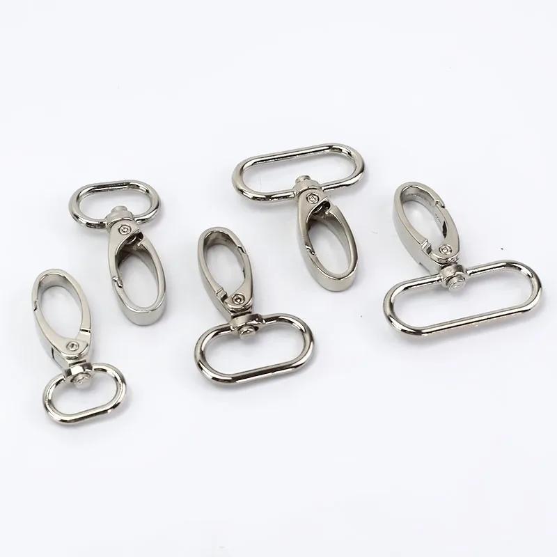 silver Meetee 10/20 штук 20/26/32/38 мм металлический мешок с пряжками и ремешком с застёжкой "Лобстер" воротник крючковый крюк "сделай сам" для цепочек для ключей, сумок, запасные части - Цвет: silver