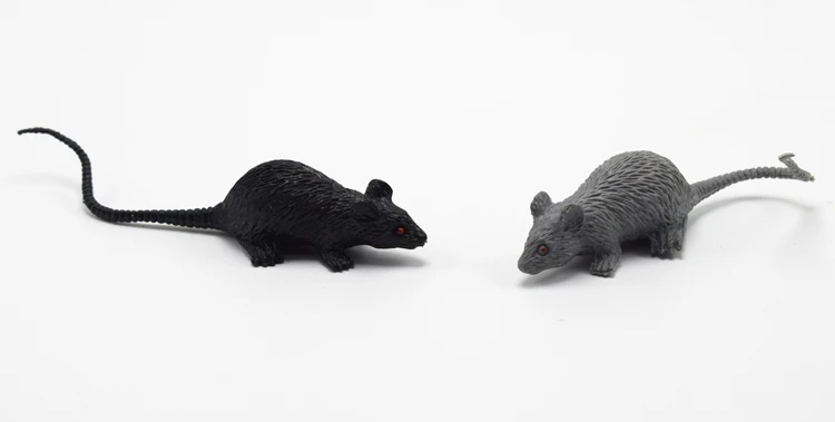 Wholesale 100Pcs/lot Mini 8CM PVC Lifelike Black Gray the Simulation Mouse Model Practical Jokes Toys Kids April Fool's Day | Игрушки и