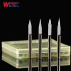 Weitol Бесплатная доставка N 10 шт.лот 3,175 мм гравировальные биты с плоским дном PCB карбидный резак для резьбы V режущий нож ЧПУ фрезы