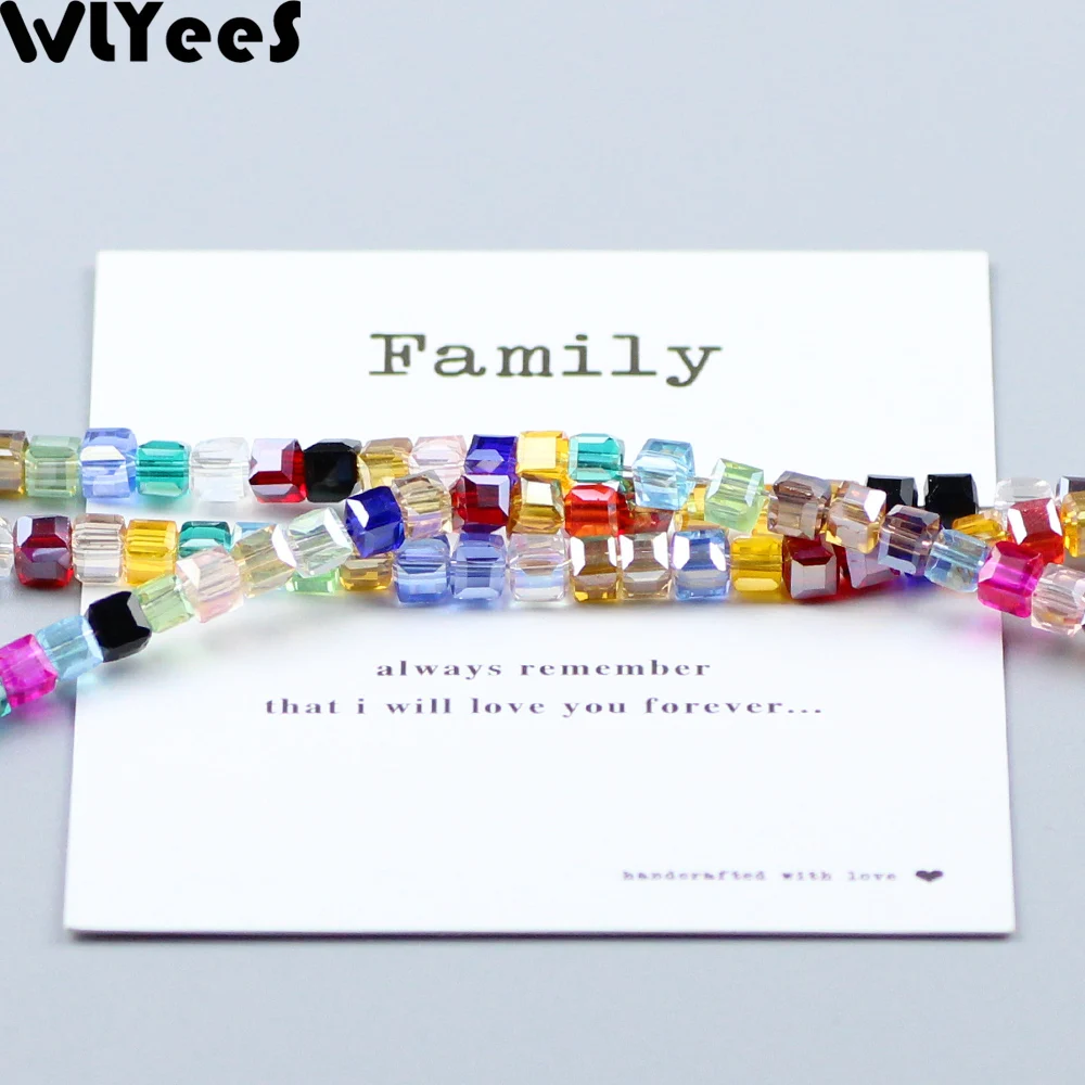 Австрийские квадратные хрустальные бусины WLYeeS 4 мм 100 шт./лот стеклянные россыпью