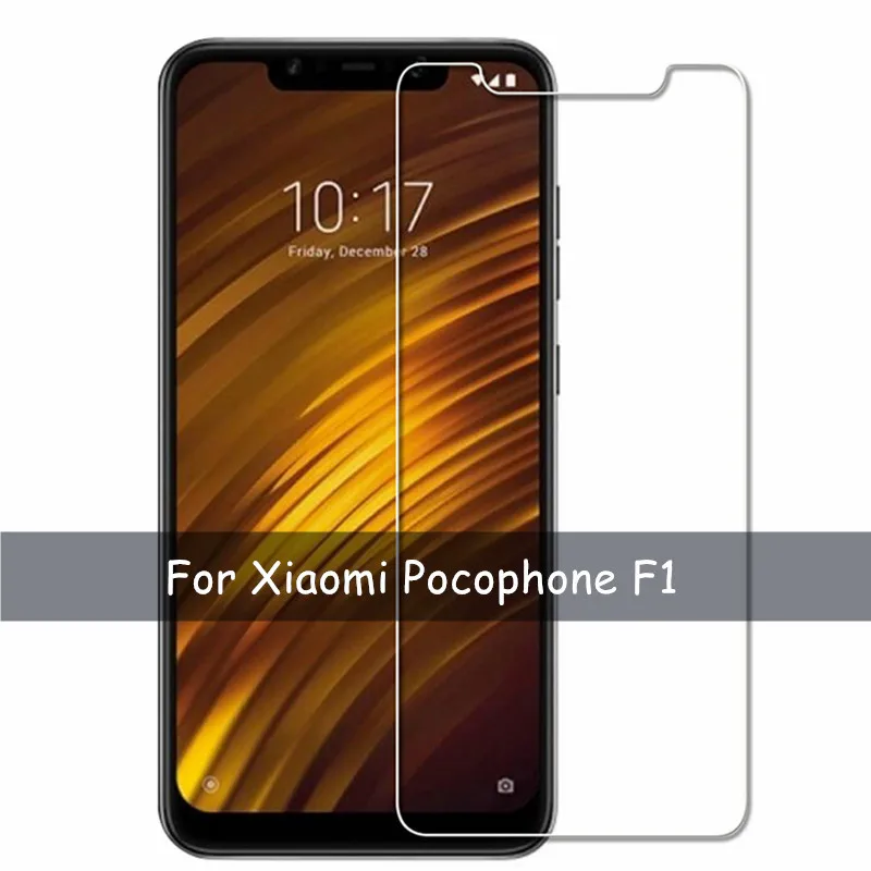 2 шт. закаленное стекло Xiaomi Pocophone F1 защита для экрана Poco против царапин пленка |