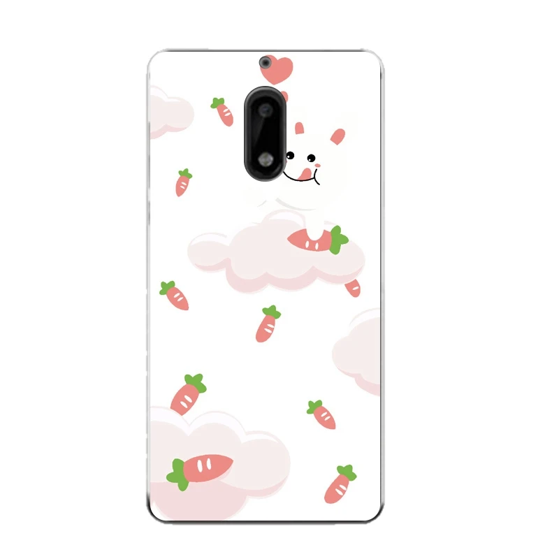 Qmswei Мягкий ТПУ чехол для телефона nokia3 nokia5 nokia6 nokia8 N540 N535 ясный с принтом кролики