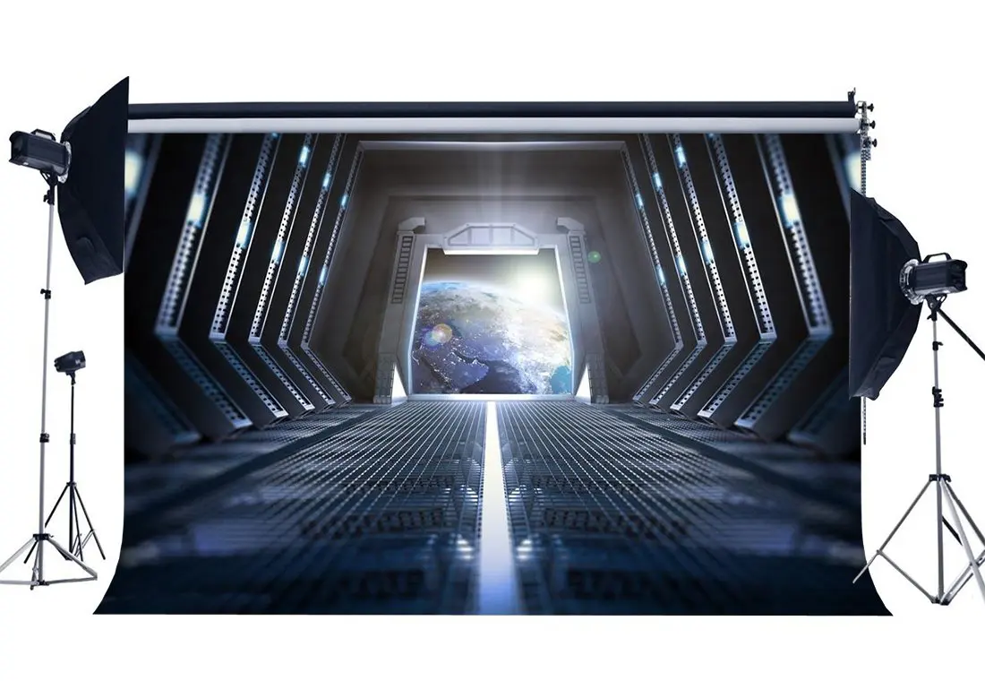 Космический корабль фон внутренний прохождение космический земля светящаяся