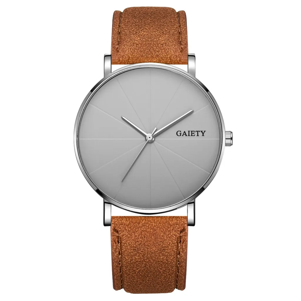 New Watches Men Fashion Casual Unobtrusive Simple Single Business Leather Band Watch Quartz Relogio Luxury Wristwatches