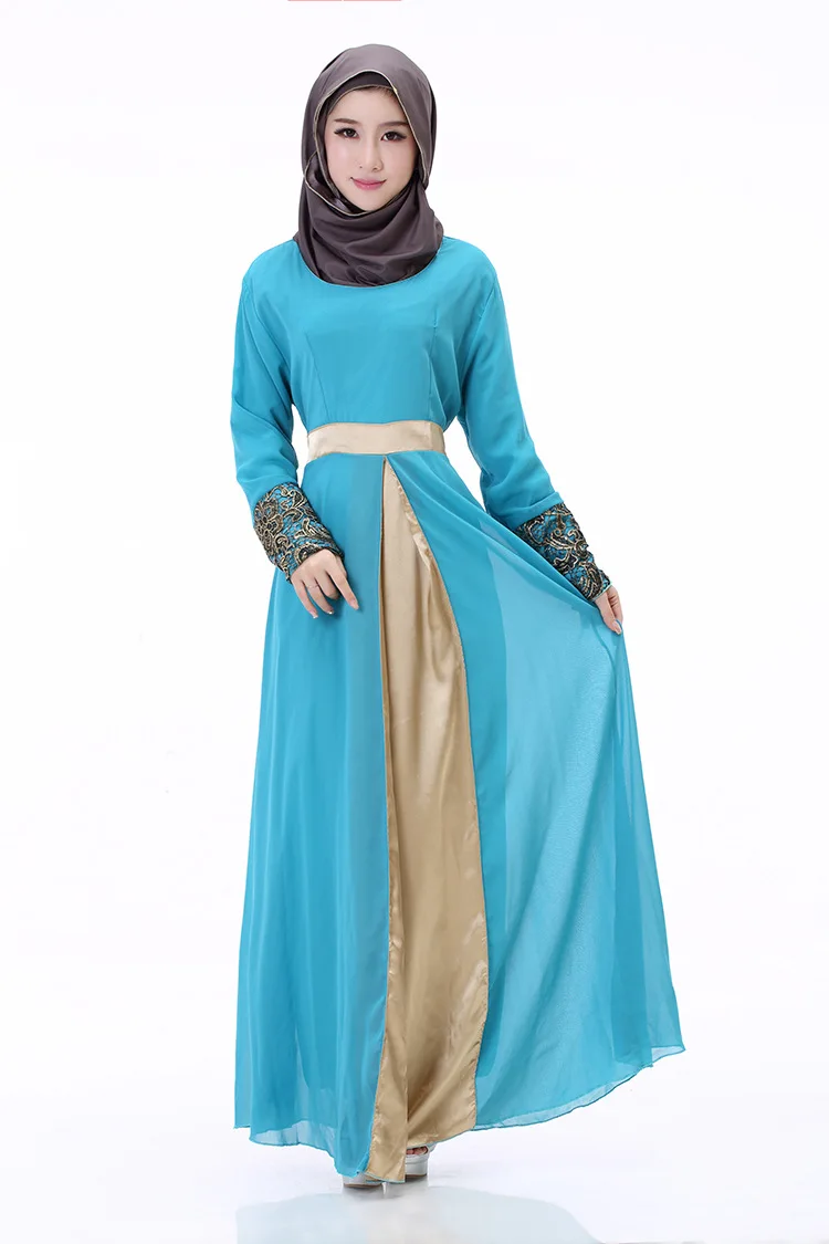 Новинка 2016 г. платье с аппликацией для девочек и абайя Caftan Arab Garment Abaya Turkey на