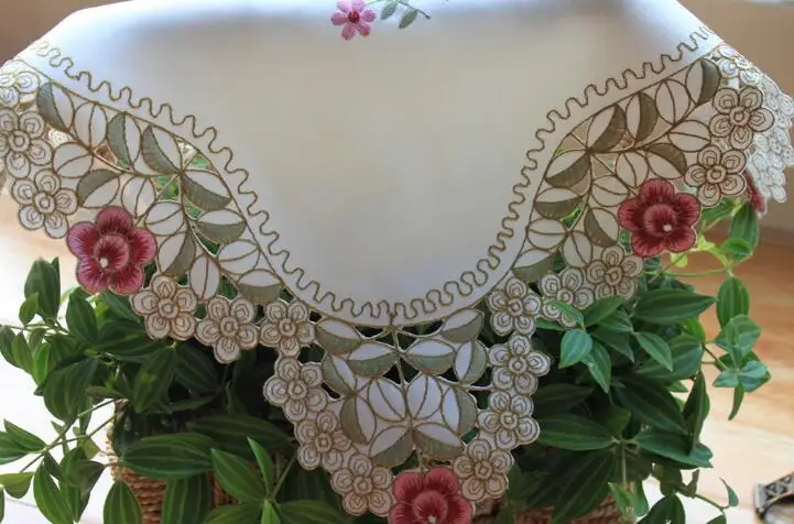 Роскошная кружевная вышивка, коврик для стола, ткань, кофейная подставка, чашка, Рождественская чайная подставка, салфетка под тарелку, для напитков, для кухни