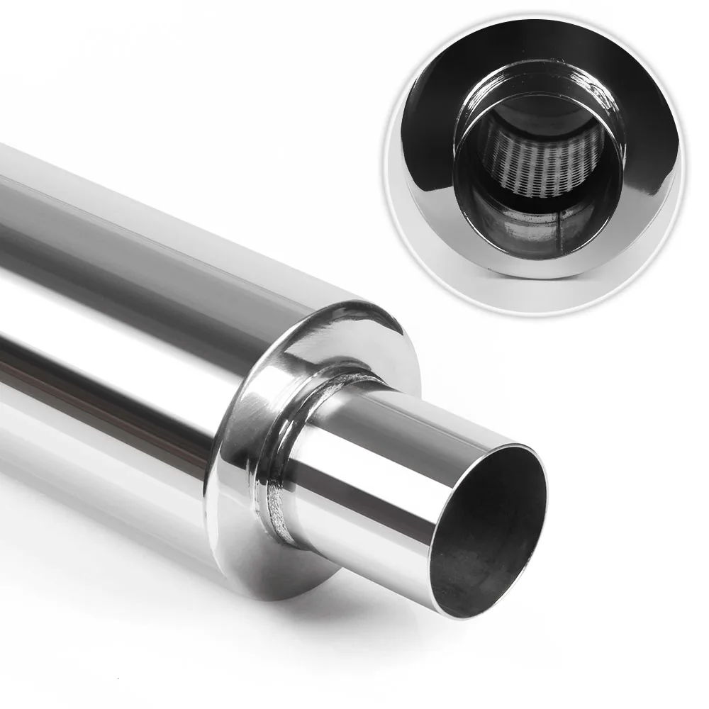 RASTP-Car Muffler Exhaust System Polished Stainless Steel Tip Silencer Inlet 5.7cm Pipe RS-CR1004 | Автомобили и мотоциклы