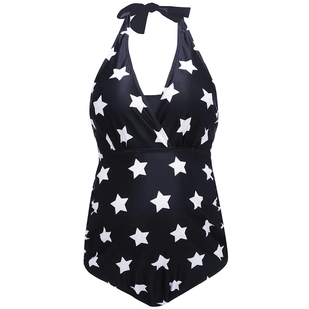

Women One-Piece Start Print Bikini Pregnant Woman Swimwear Beachwear